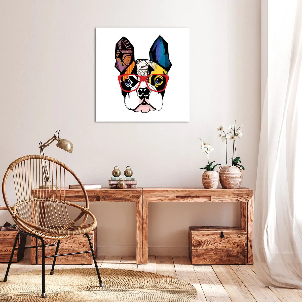 Obraz na płótnie - Intelektualista - 70x70 cm