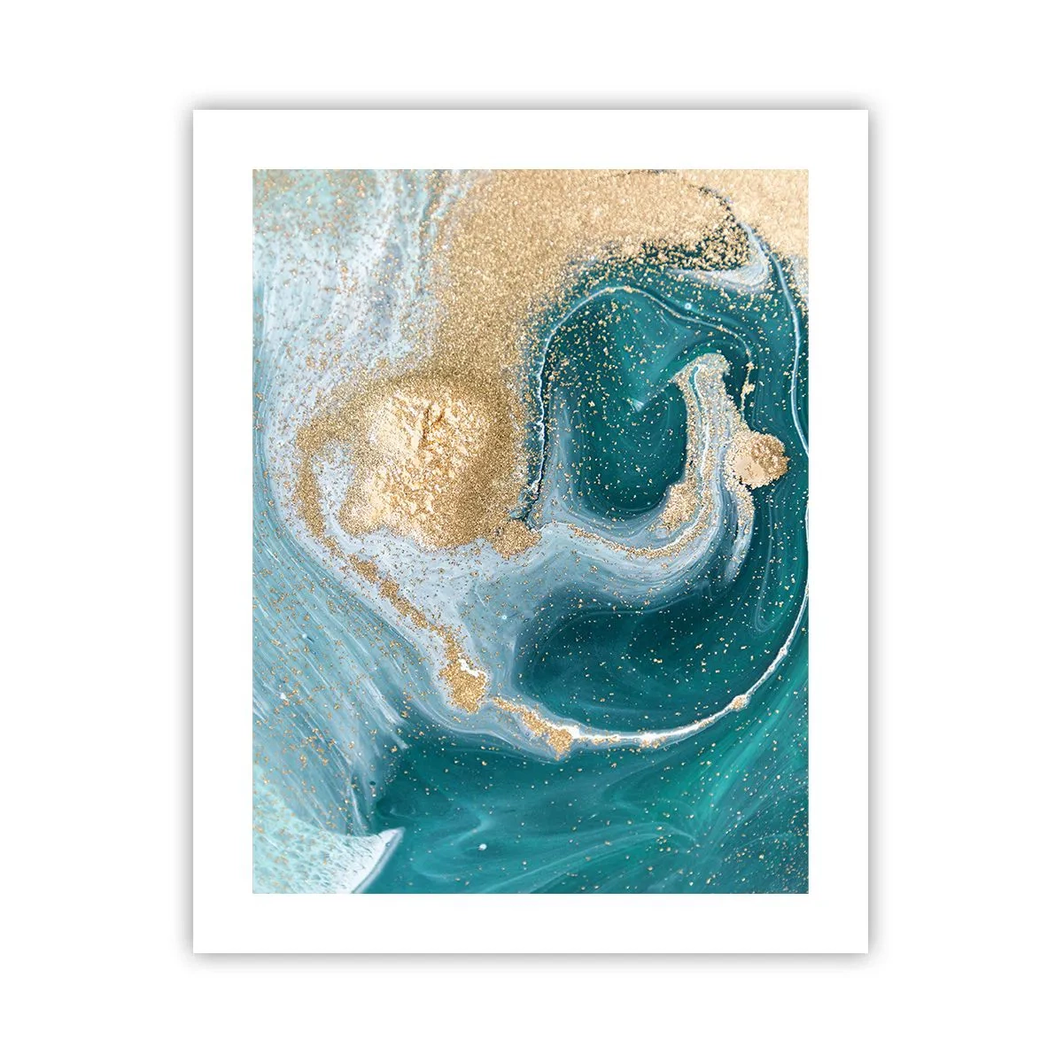 Plakat - Wir złota i turkusu - 40x50 cm