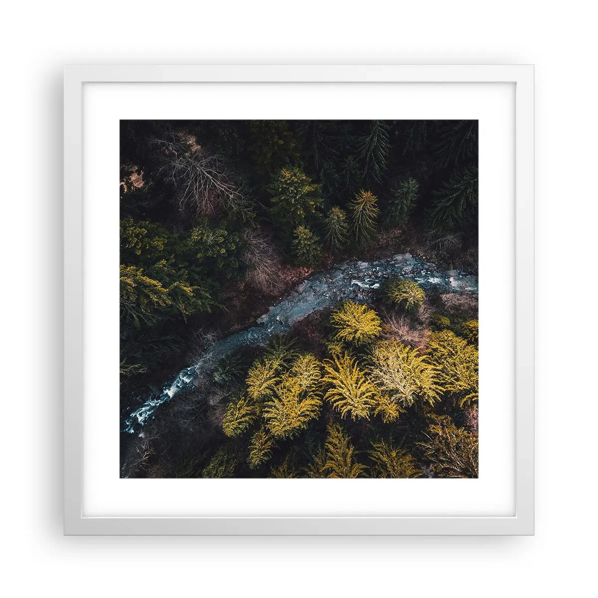 Plakat w białej ramie - Szybko, coraz szybciej - 40x40 cm