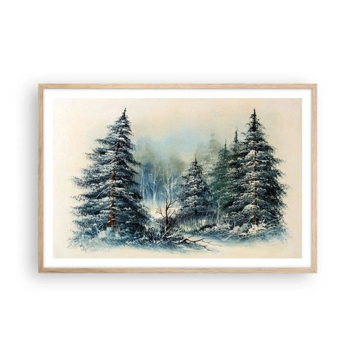 Plakat w ramie jasny dąb - Gotowe do Świąt - 91x61 cm