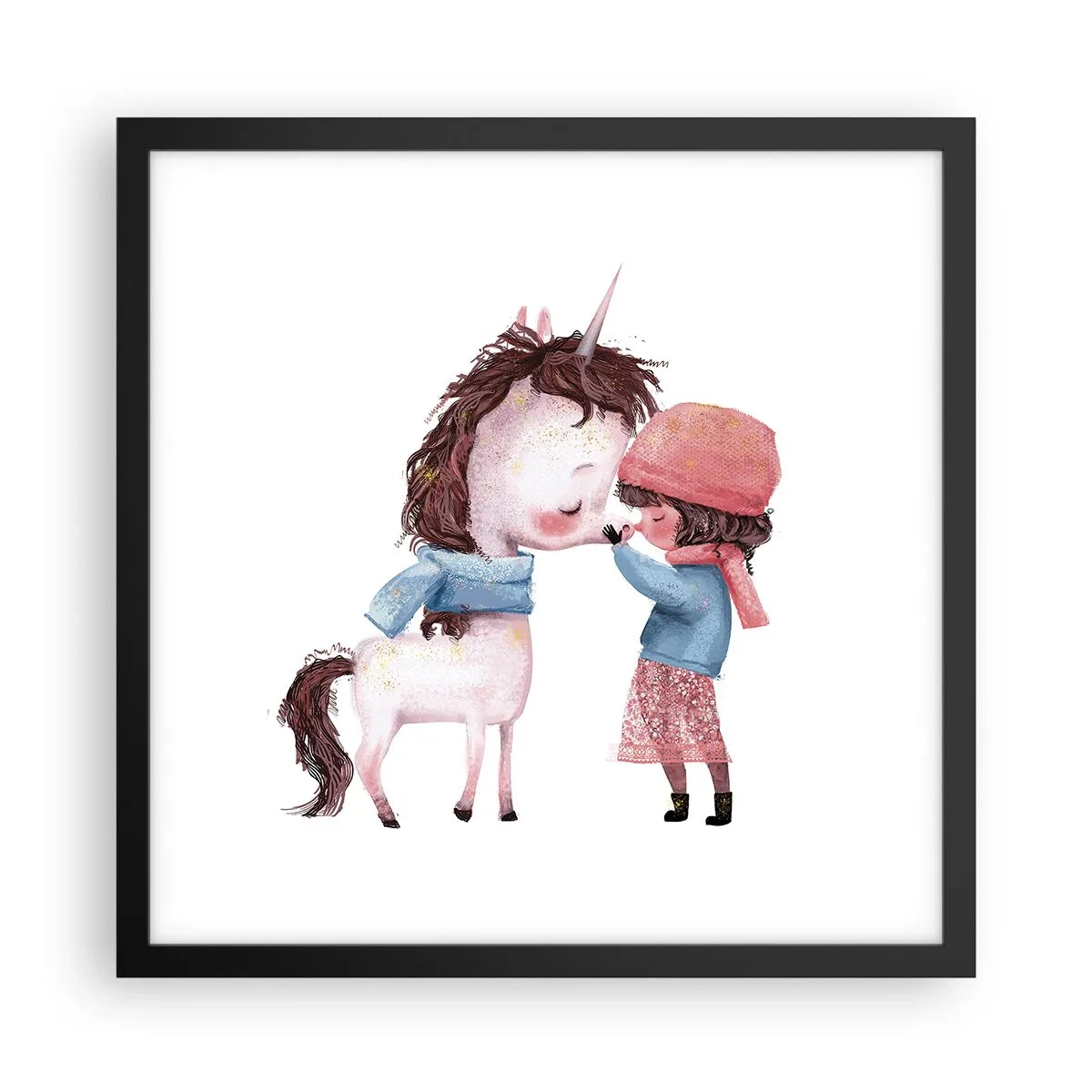 Plakat w czarnej ramie - Zimowa opowieść - 40x40 cm