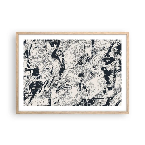 Plakat w ramie jasny dąb - Przenikanie przeciwieństw - 70x50 cm