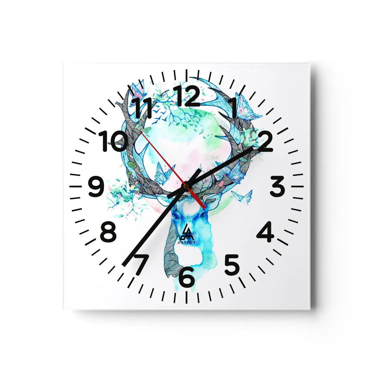 Zegar ścienny - Siła i delikatność natury - 40x40 cm