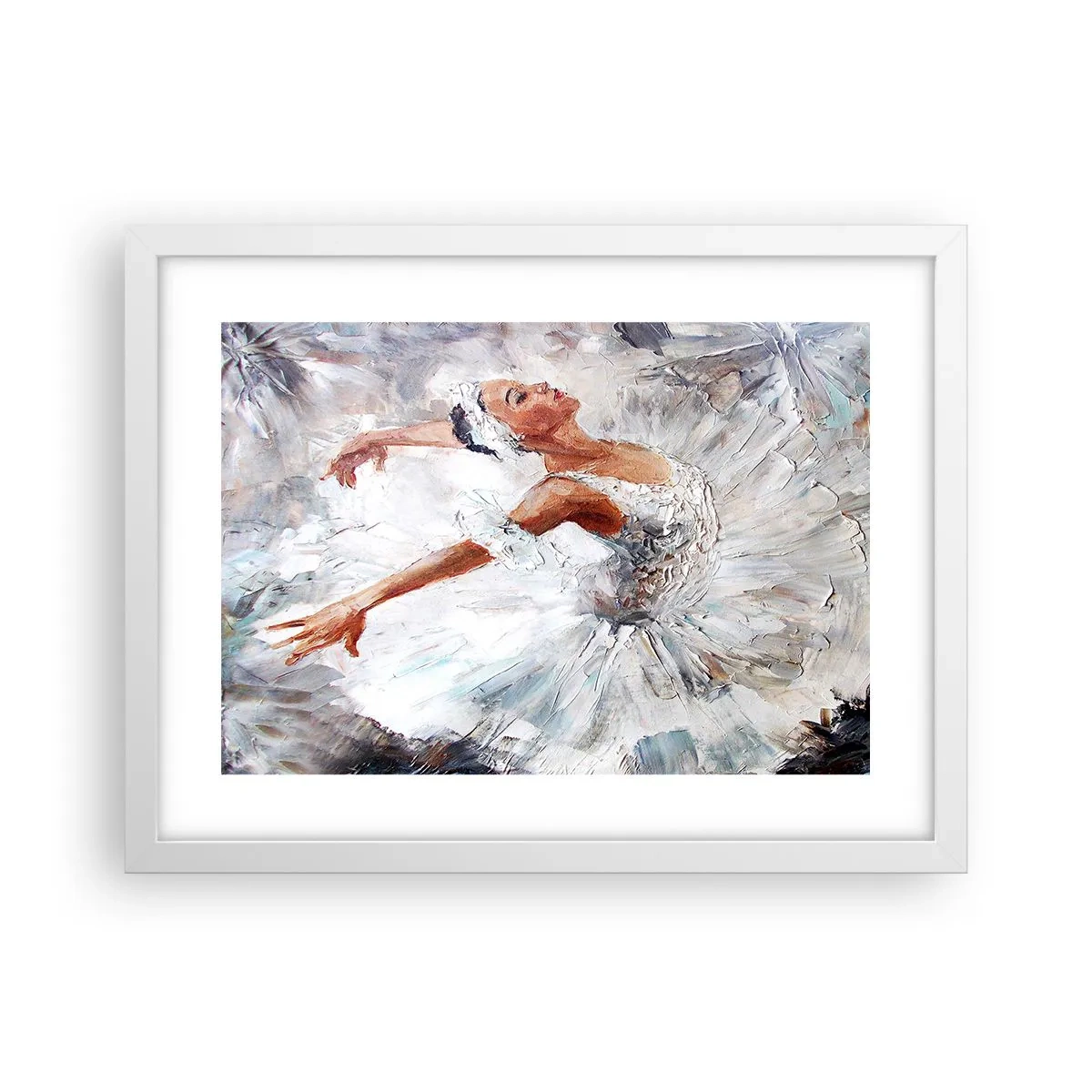 Plakat w białej ramie - Delikatna i lekka jak tiul - 40x30 cm