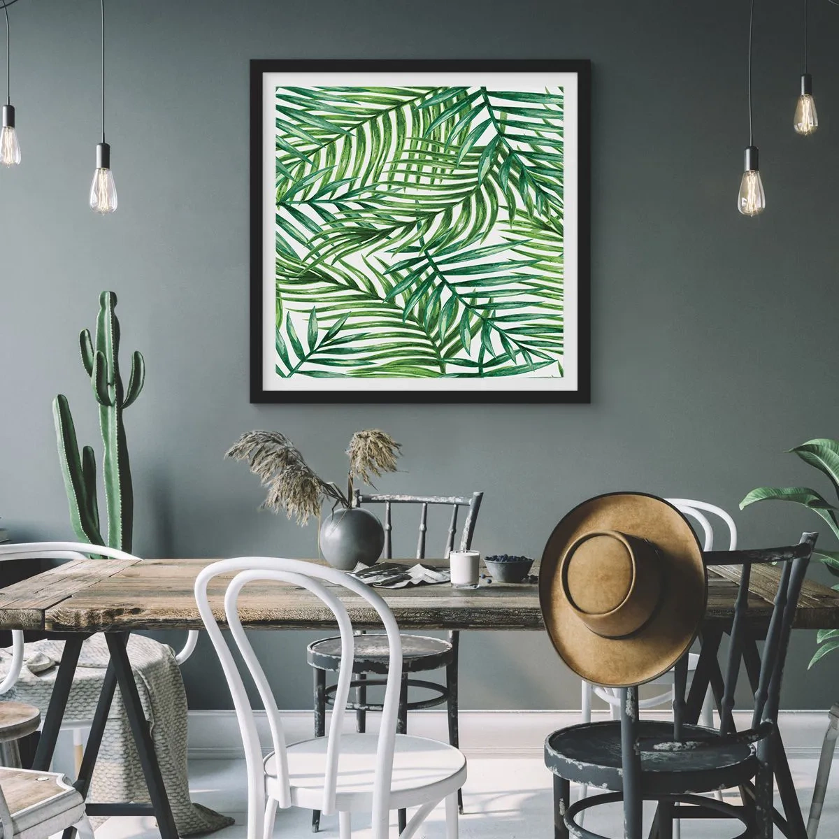 Plakat w czarnej ramie - Pod zielonym baldachimem - 50x50 cm