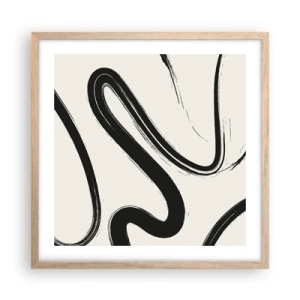 Plakat w ramie jasny dąb - Czarno-biała fanaberia - 50x50 cm