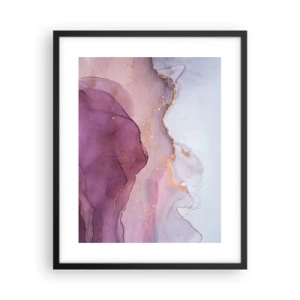Plakat w czarnej ramie - Fale lila i fioletu - 40x50 cm