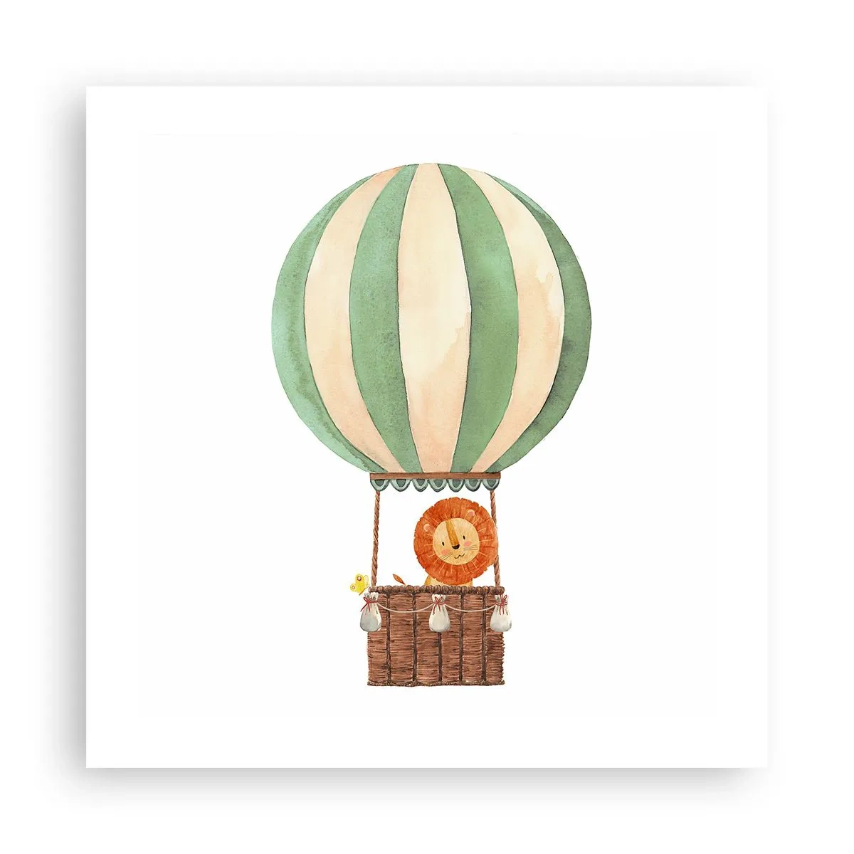 Plakat - Podróże Leona - 50x50 cm