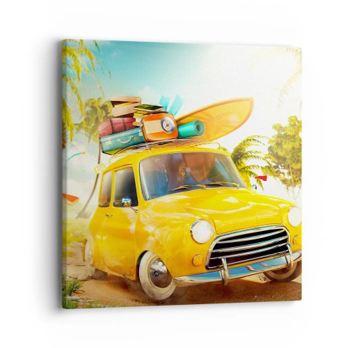 Obraz na płótnie - Podróż po niejeden uśmiech - 40x40 cm