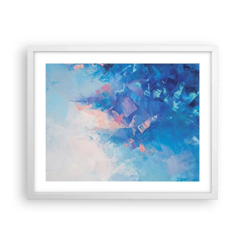 Plakat w białej ramie - Zimowa abstrakcja - 50x40 cm