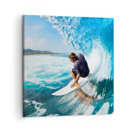 Obraz na płótnie - Tańczący z falami - 50x50 cm
