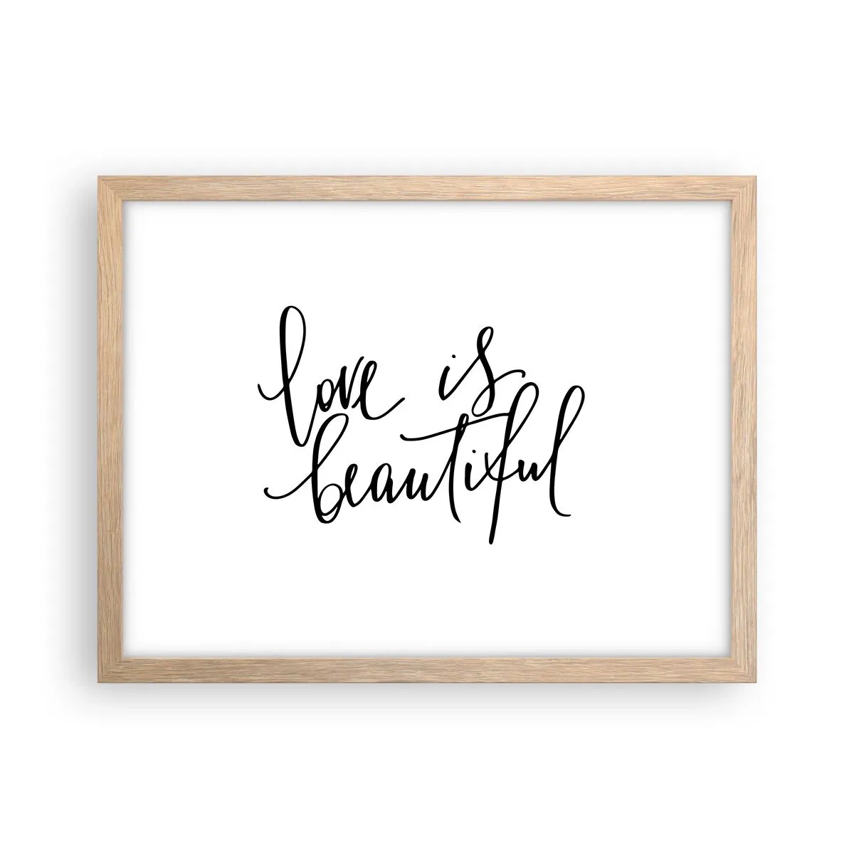 Plakat w ramie jasny dąb - Czytaj i powtarzaj - 40x30 cm