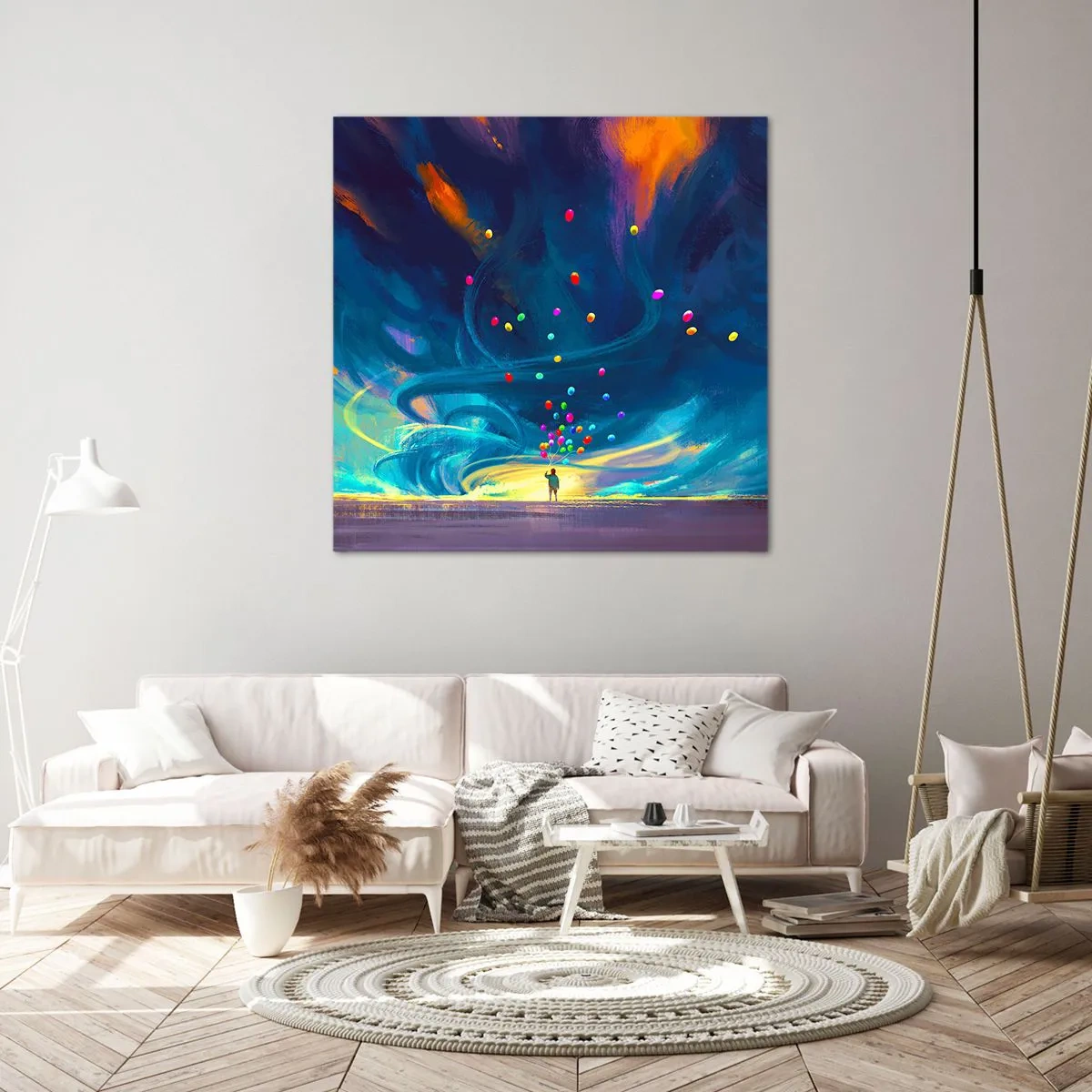 Obraz na płótnie - Na niebieski wiatr - 70x70 cm