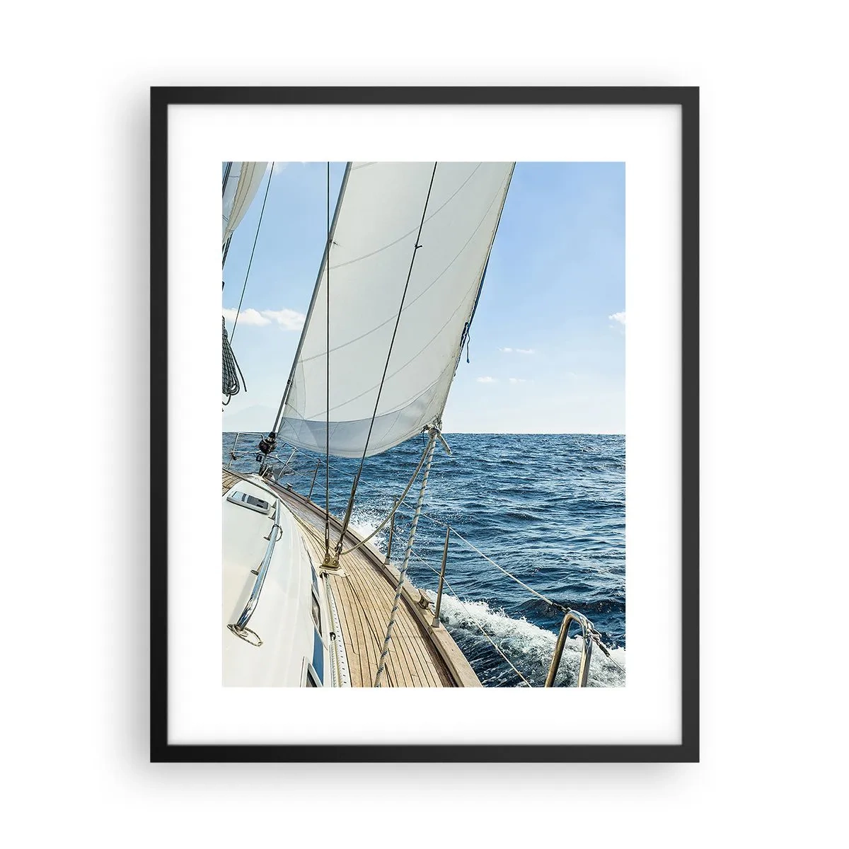 Plakat w czarnej ramie - Ahoj, przygodo - 40x50 cm