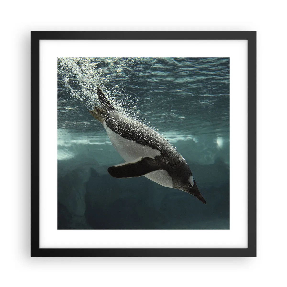 Plakat w czarnej ramie - Witaj w moim świecie - 40x40 cm