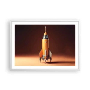 Plakat w białej ramie - Zaczyna się od marzenia - 70x50 cm