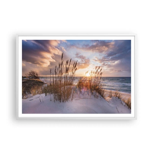 Plakat w białej ramie - Pożegnanie słońca i wiatru - 100x70 cm