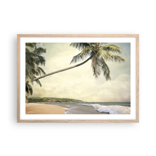 Plakat w ramie jasny dąb - Tropikalne marzenie - 70x50 cm