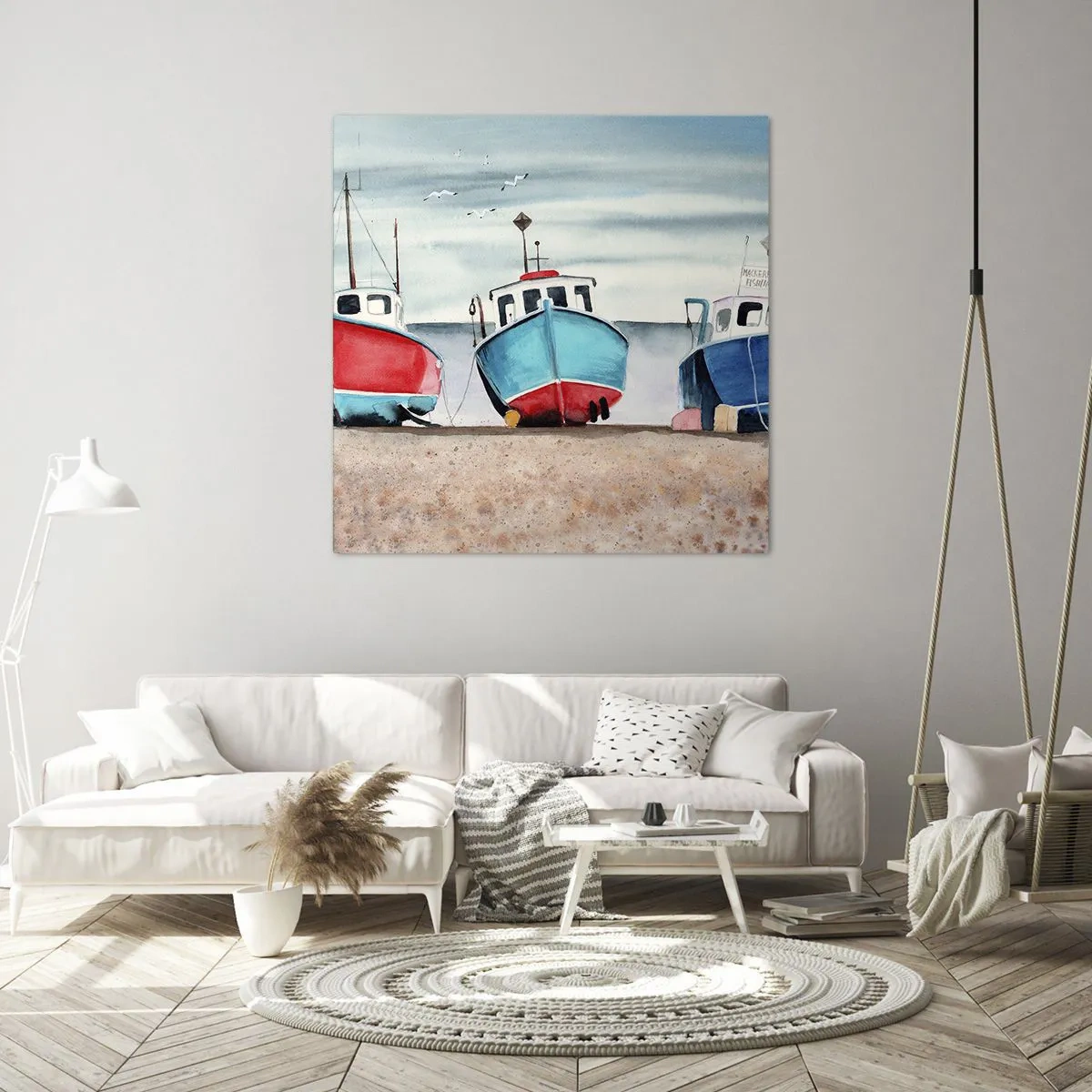 Obraz na płótnie - Gotowe na połów - 70x70 cm