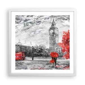Plakat w białej ramie - Ekscytujący dzień - 50x50 cm