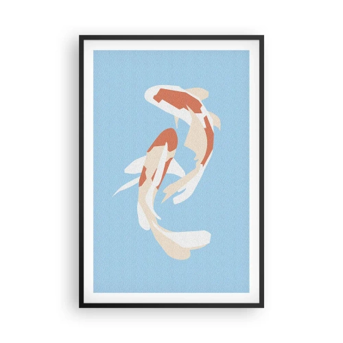 Plakat w czarnej ramie - Pływanie synchroniczne spontaniczne - 61x91 cm