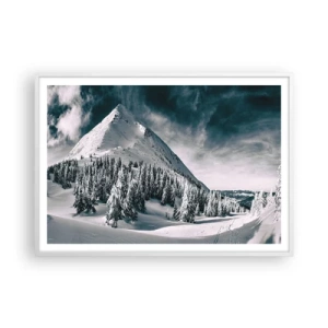 Plakat w białej ramie - Kraina śniegu i lodu - 100x70 cm