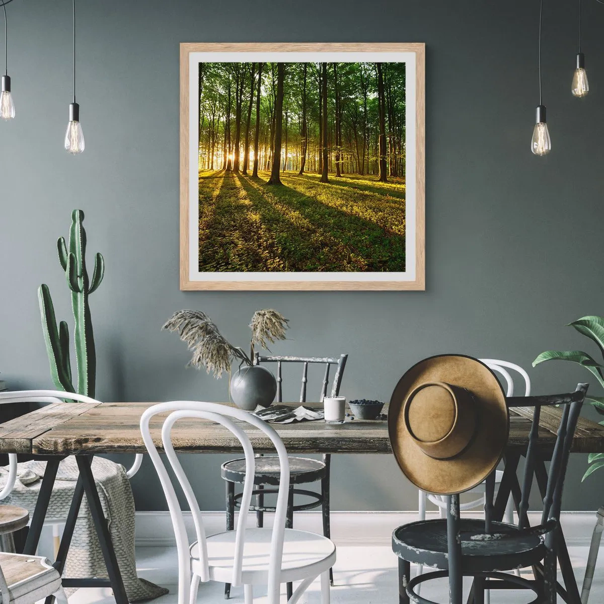 Plakat w ramie jasny dąb - Fotografia wszystkich wiosen - 60x60 cm