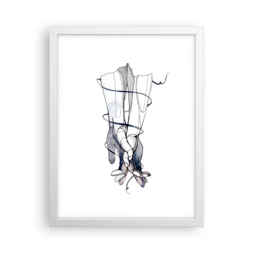 Plakat w białej ramie - Studium dotyku - 30x40 cm