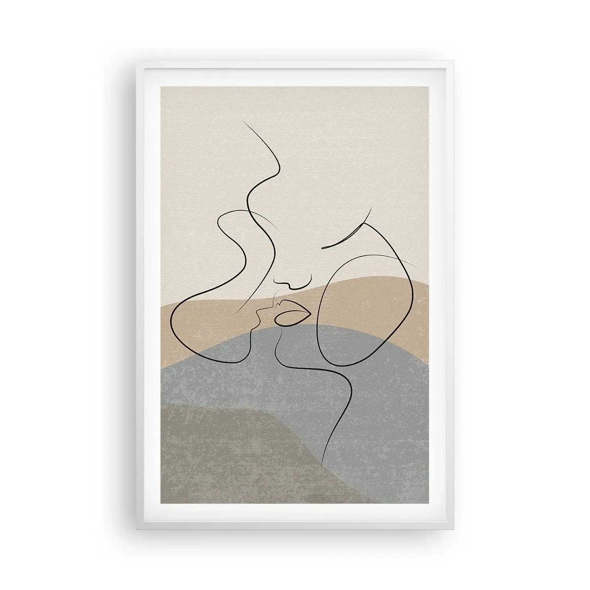 Plakat w białej ramie - Jak muśnięcie pędzlem - 61x91 cm