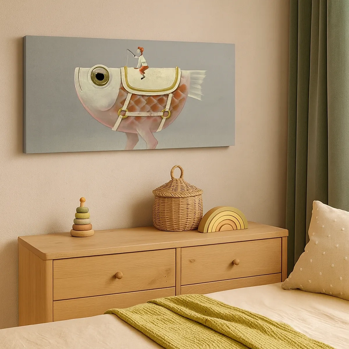 Obraz na płótnie - Ryboński jeździec - 30x30 cm