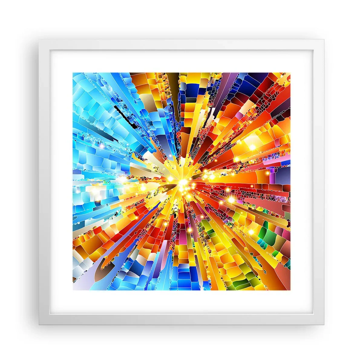 Plakat w białej ramie - In medias res - 40x40 cm