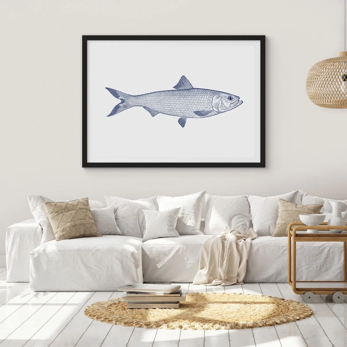 Plakat w czarnej ramie - Pozdrowienia z północnych mórz - 50x40 cm