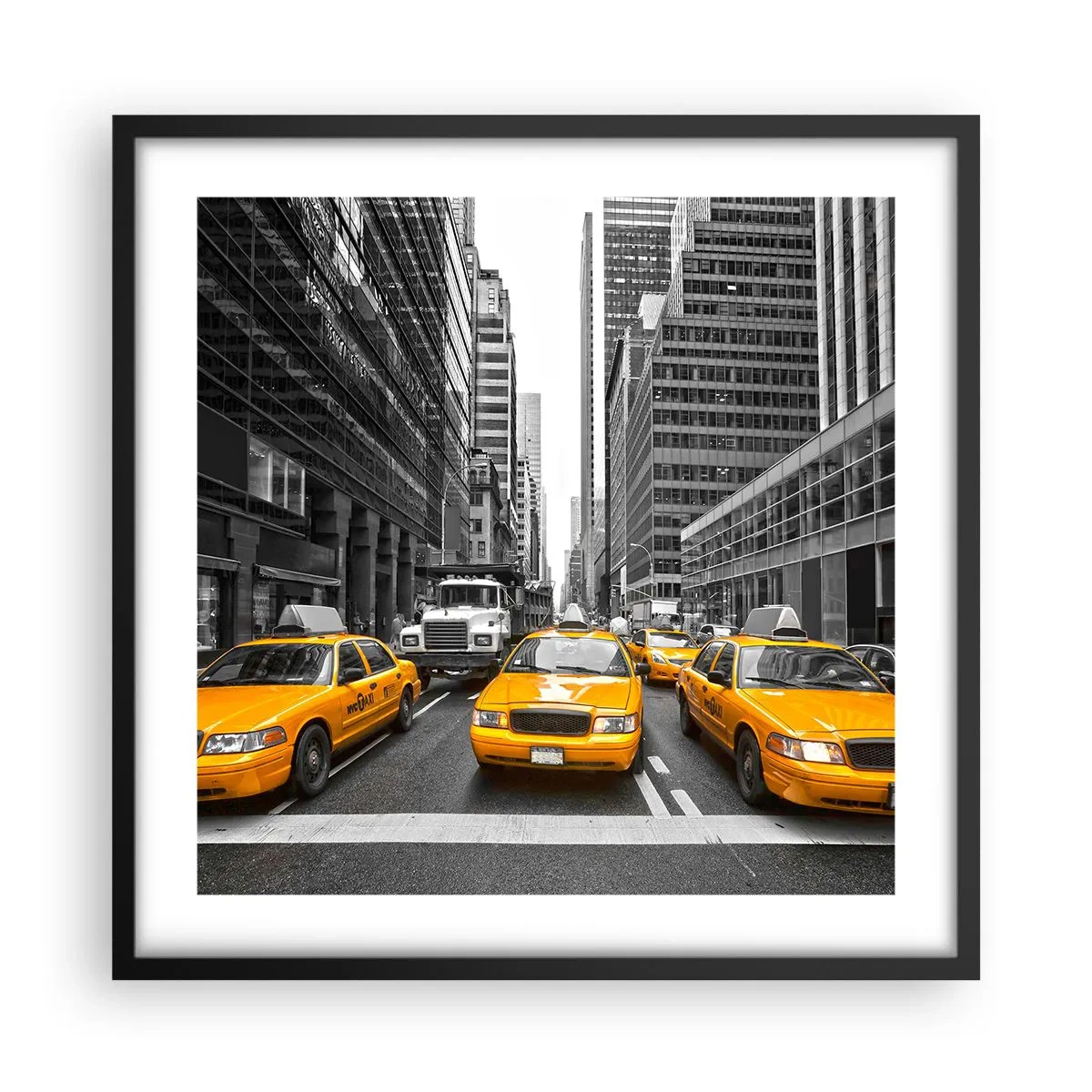 Plakat w czarnej ramie - To my ubarwiamy miasto - 50x50 cm