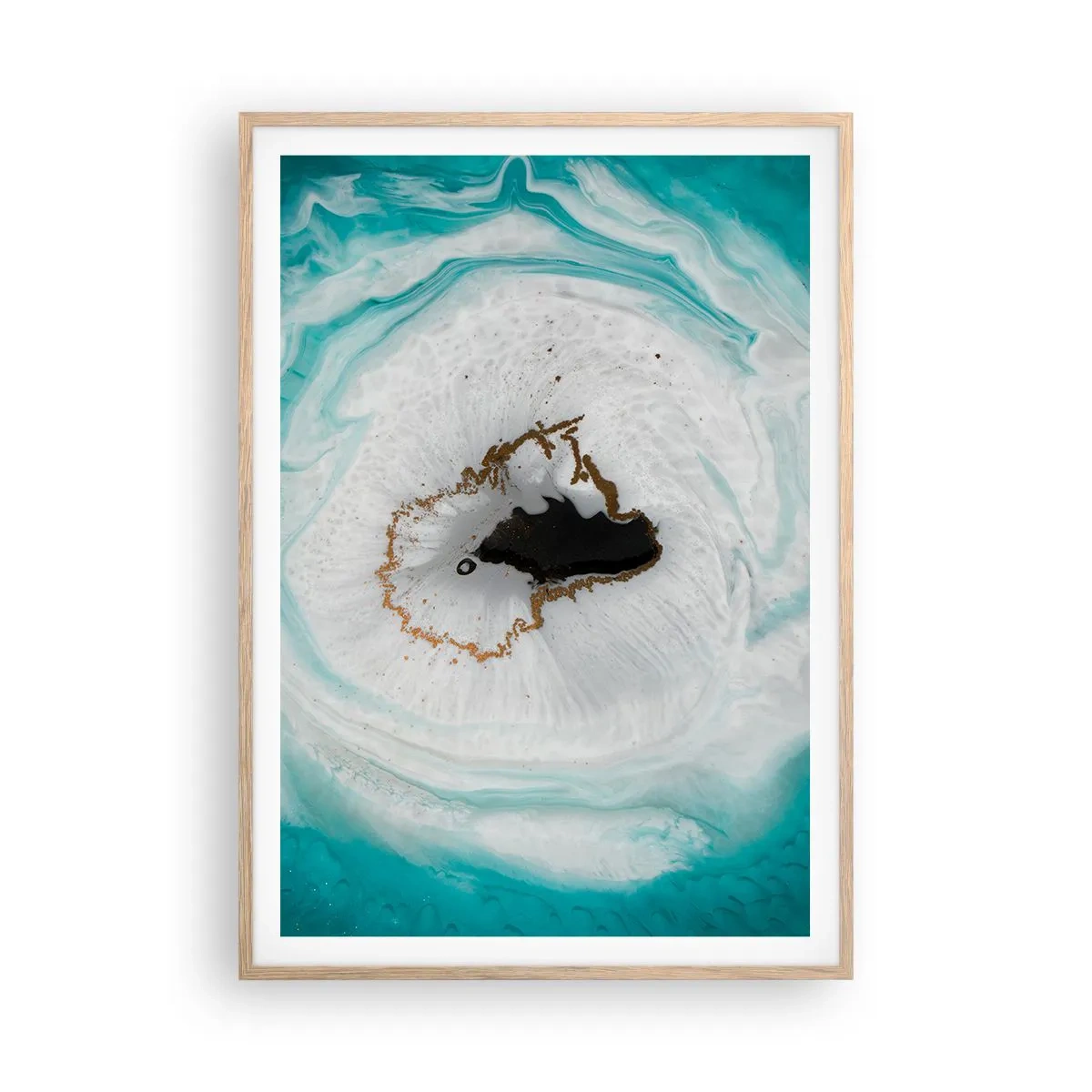 Plakat w ramie jasny dąb - Wniknąć do wnętrza - 70x100 cm
