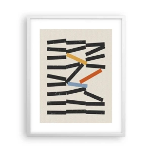 Plakat w białej ramie - Domino – kompozycja - 40x50 cm