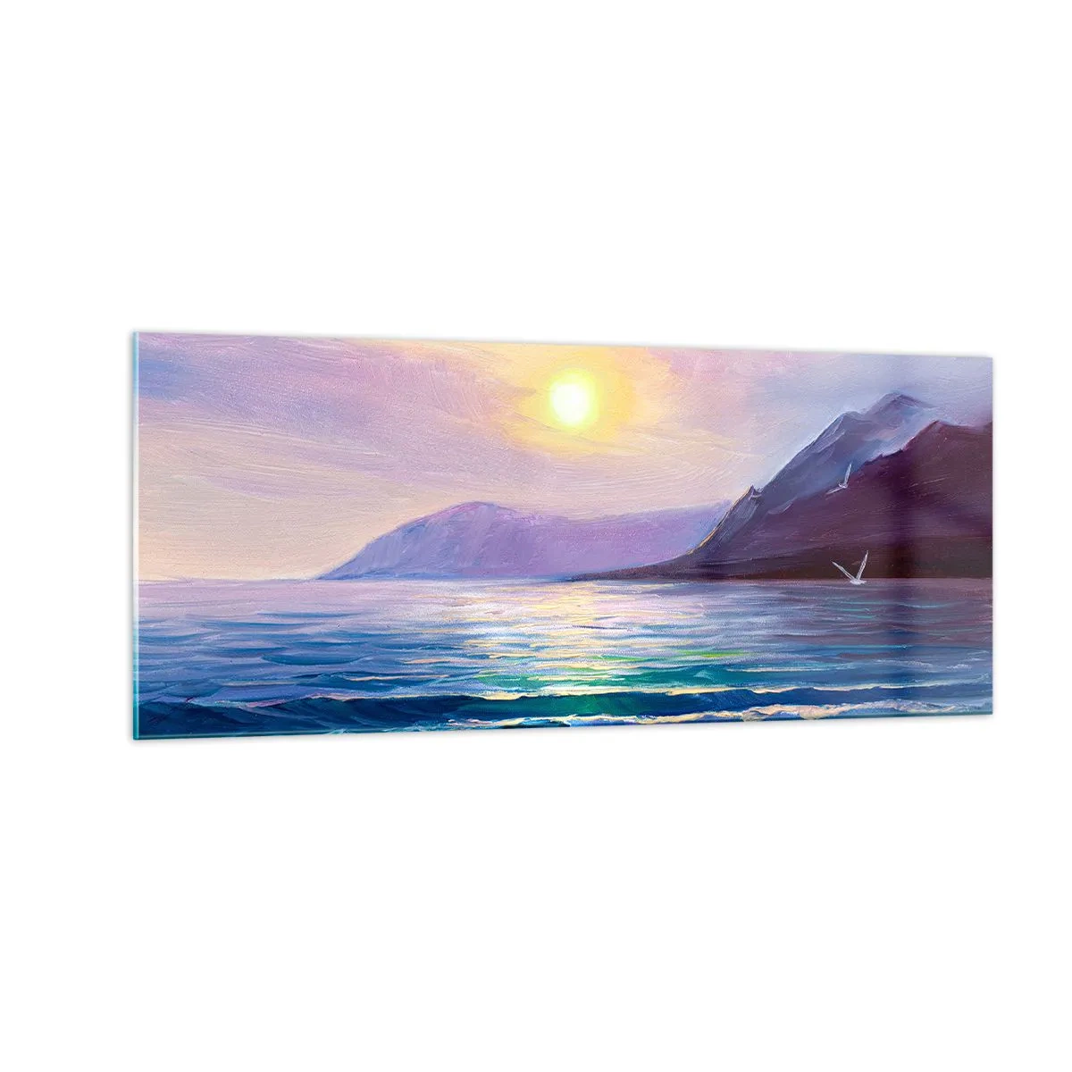 Obraz na szkle - Kryształ wody i powietrza - 100x40 cm
