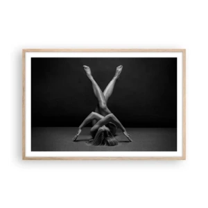 Plakat w ramie jasny dąb - Geometria nagości - 91x61 cm