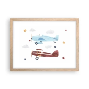 Plakat w ramie jasny dąb - Panie pilocie, czekamy! - 40x30 cm