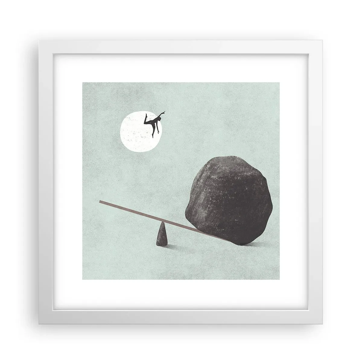 Plakat w białej ramie - Spełnione marzenie - 30x30 cm