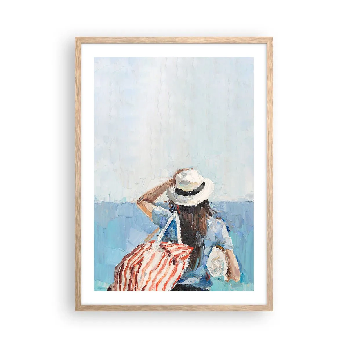 Plakat w ramie jasny dąb - Witaj na wakacjach - 50x70 cm