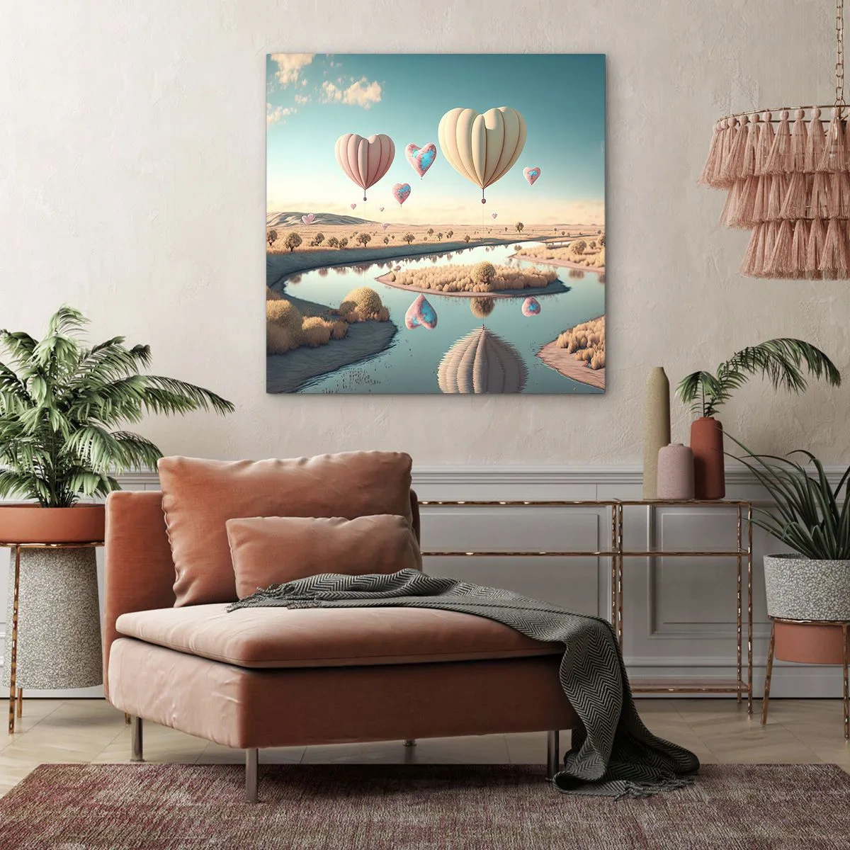 Obraz na płótnie - Miłość pozwala wznieść się - 50x50 cm