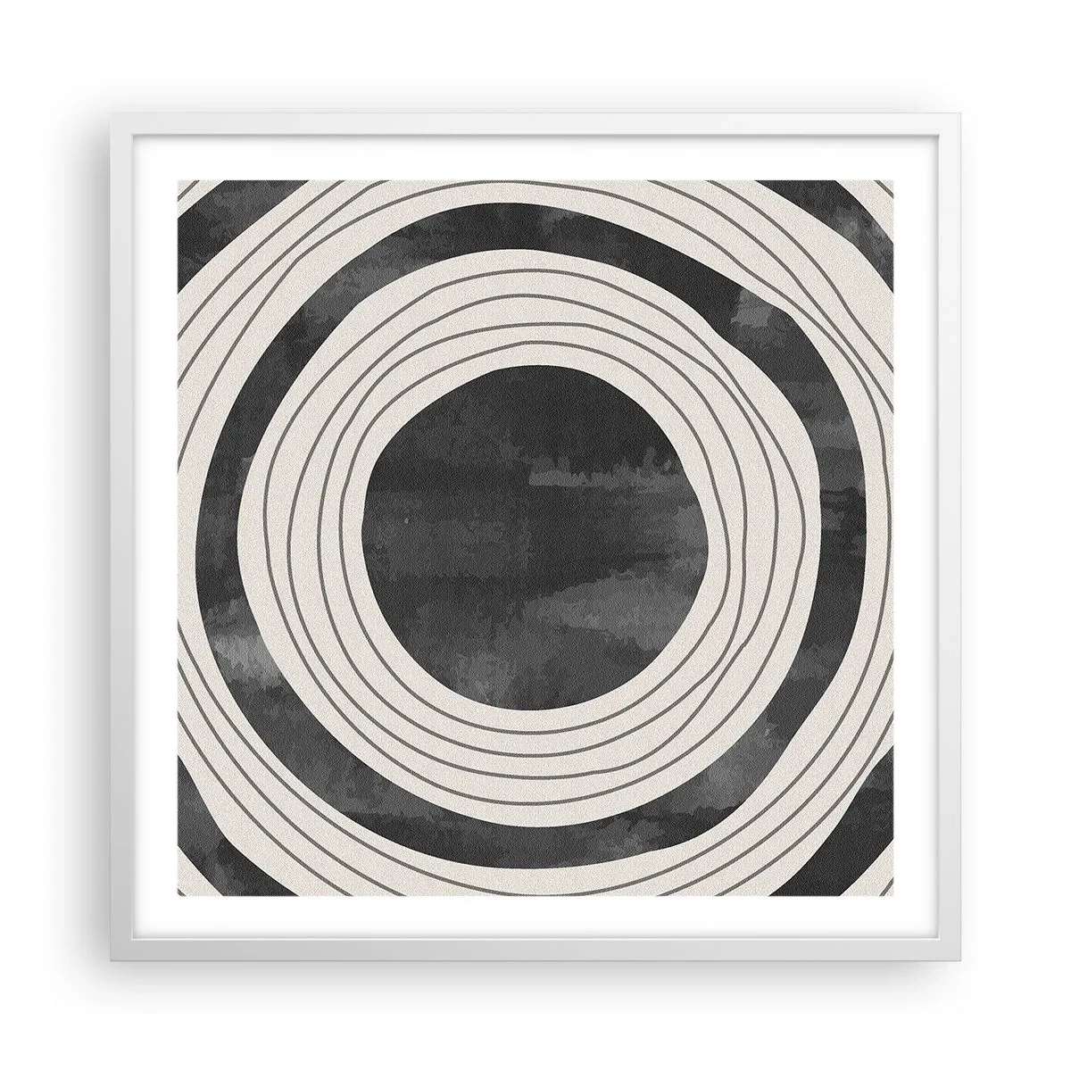 Plakat w białej ramie - W samo sedno - 60x60 cm