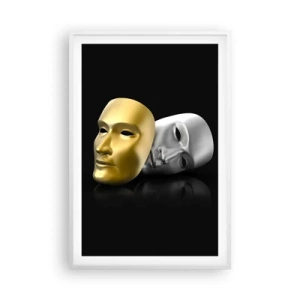 Plakat w białej ramie - Życie to jest teatr - 61x91 cm