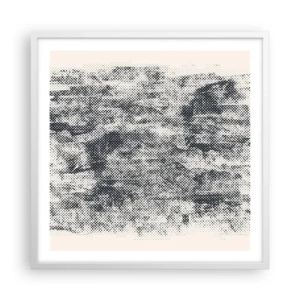 Plakat w białej ramie - Mglista kompozycja - 60x60 cm
