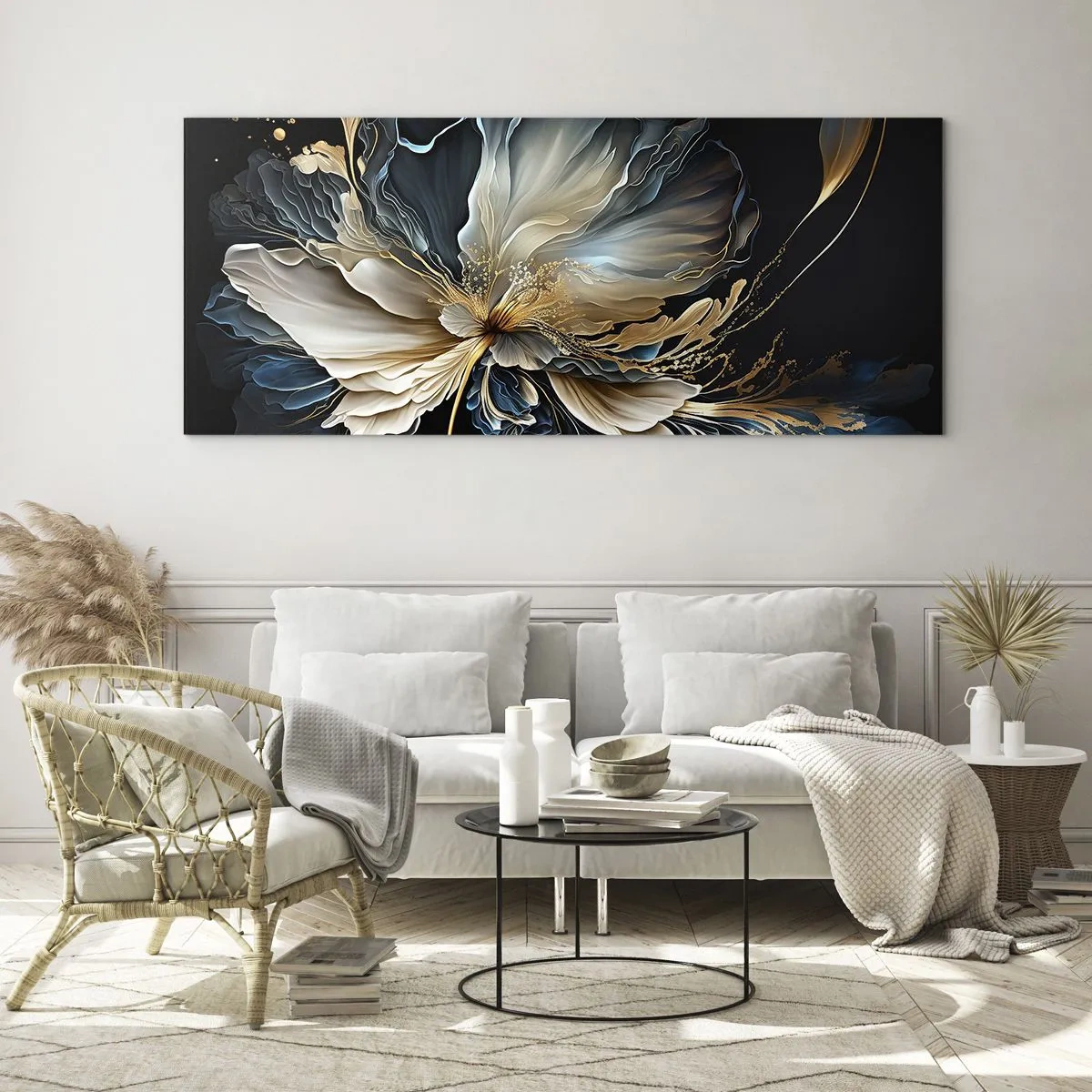 Obraz na szkle - Baśniowy kwiat paproci - 100x40 cm
