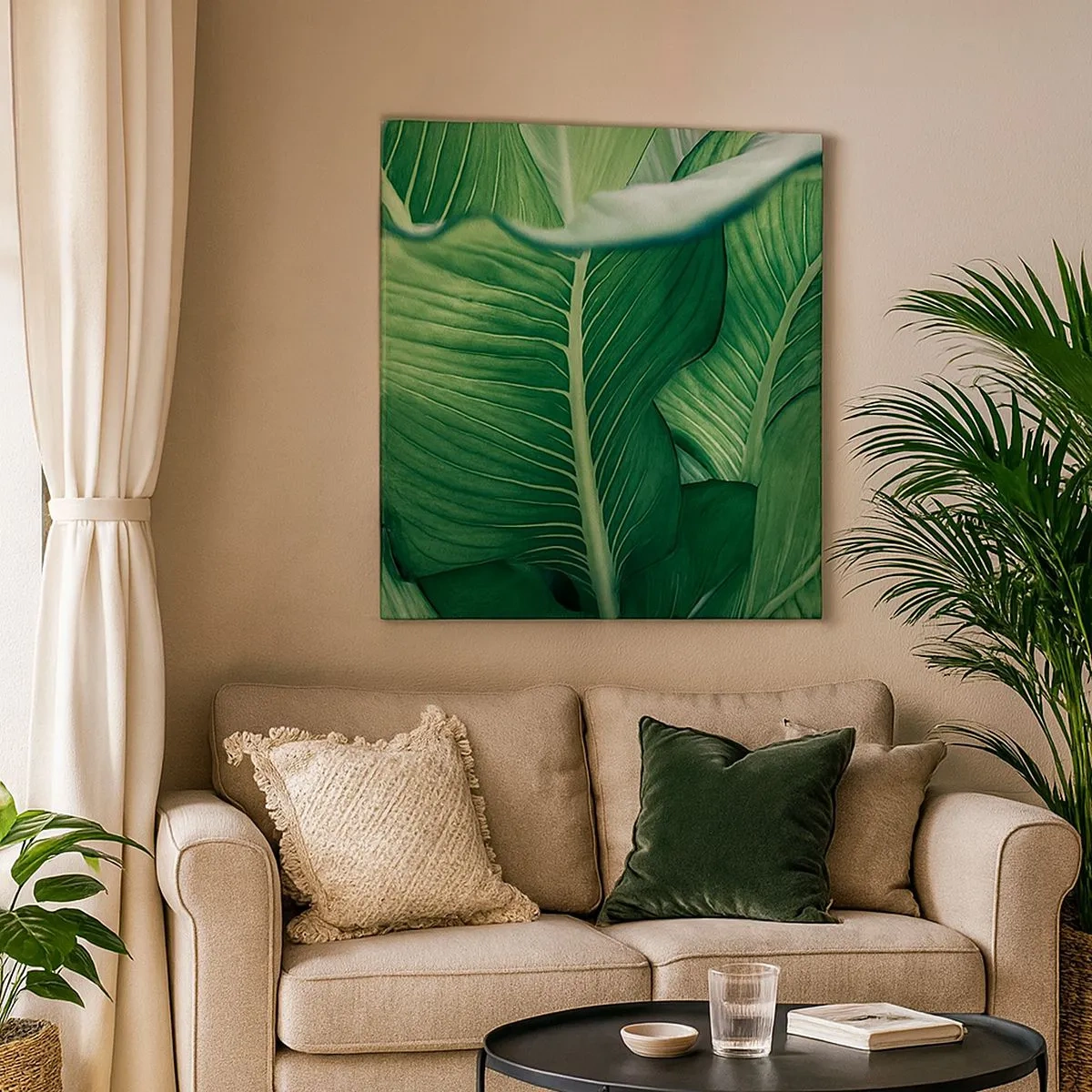 Obraz na płótnie - Życie intensywnie zielone - 30x30 cm