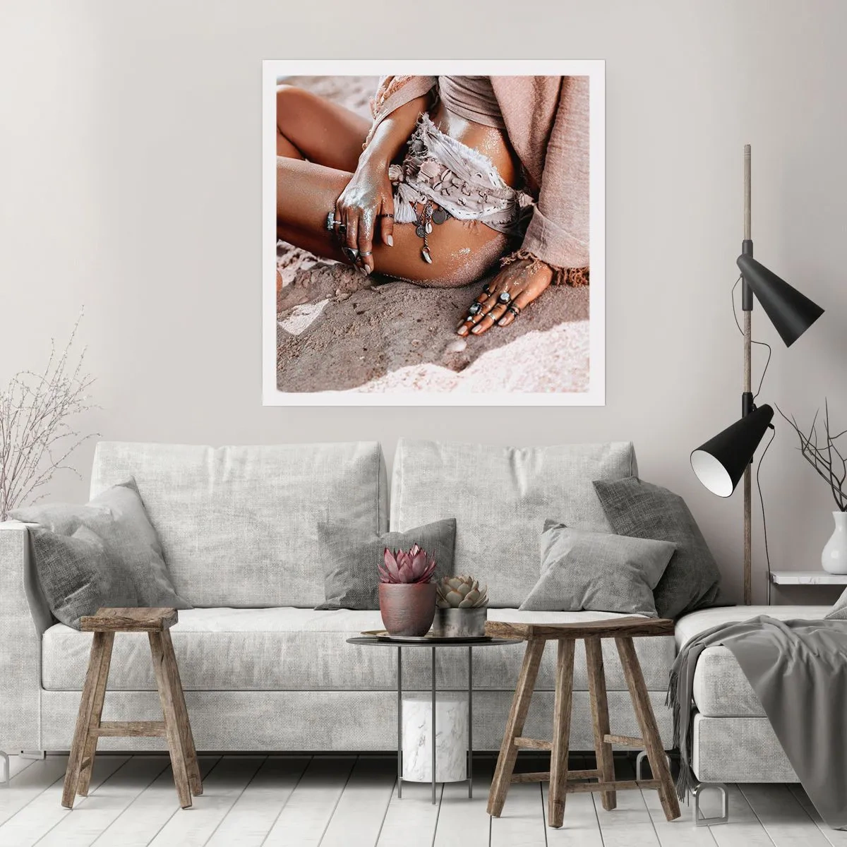 Plakat - Wyrzucona przez fale? - 30x30 cm