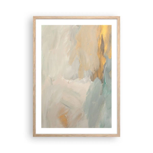 Plakat w ramie jasny dąb - Abstrakcja – kraina łagodności - 50x70 cm