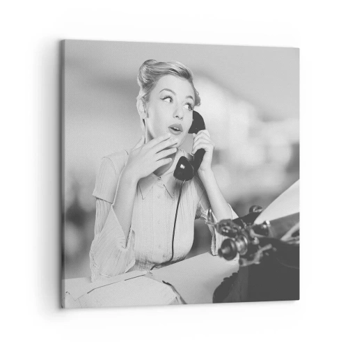 Obraz na płótnie - Halo, tu lata 50. - 50x50 cm