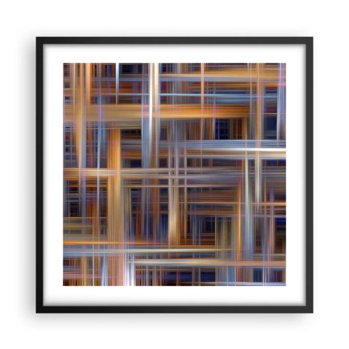 Plakat w czarnej ramie - Utkane ze światła - 50x50 cm